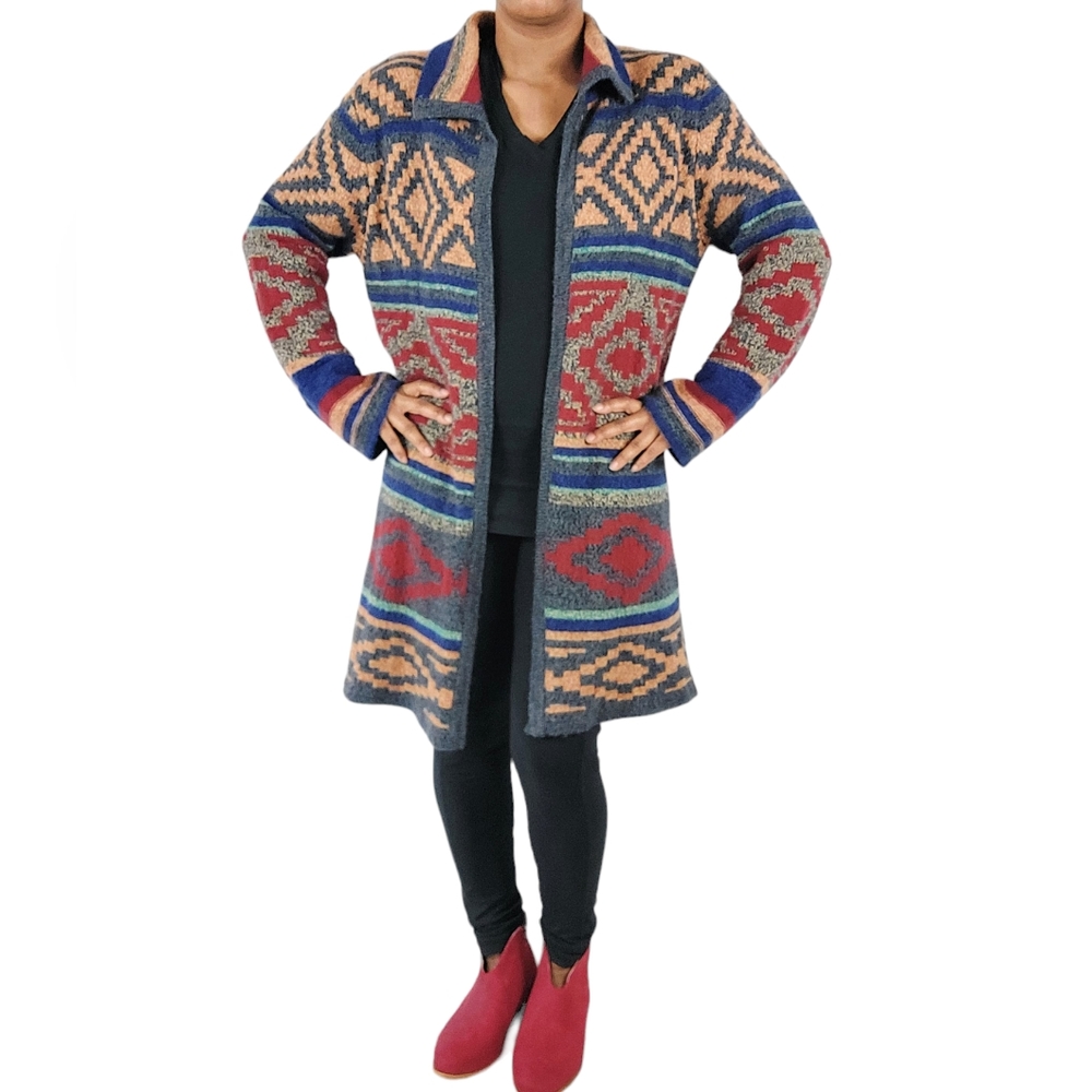 Colorful Geometric Women's Cardigan